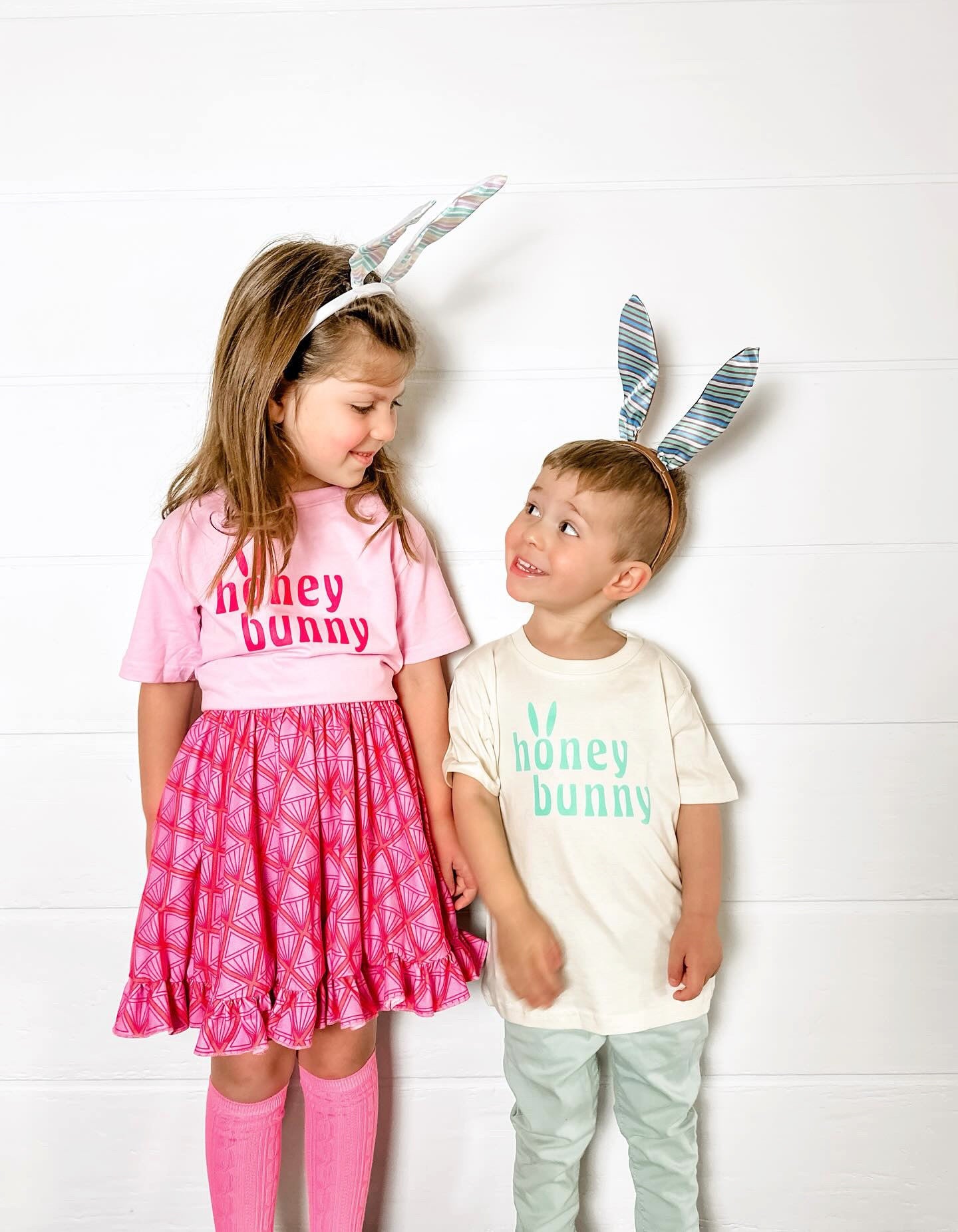 Natural & Mint Honey Bunny Tee Natural & Mint Honey Bunny Tee The Wishing Elephant  The Wishing Elephant