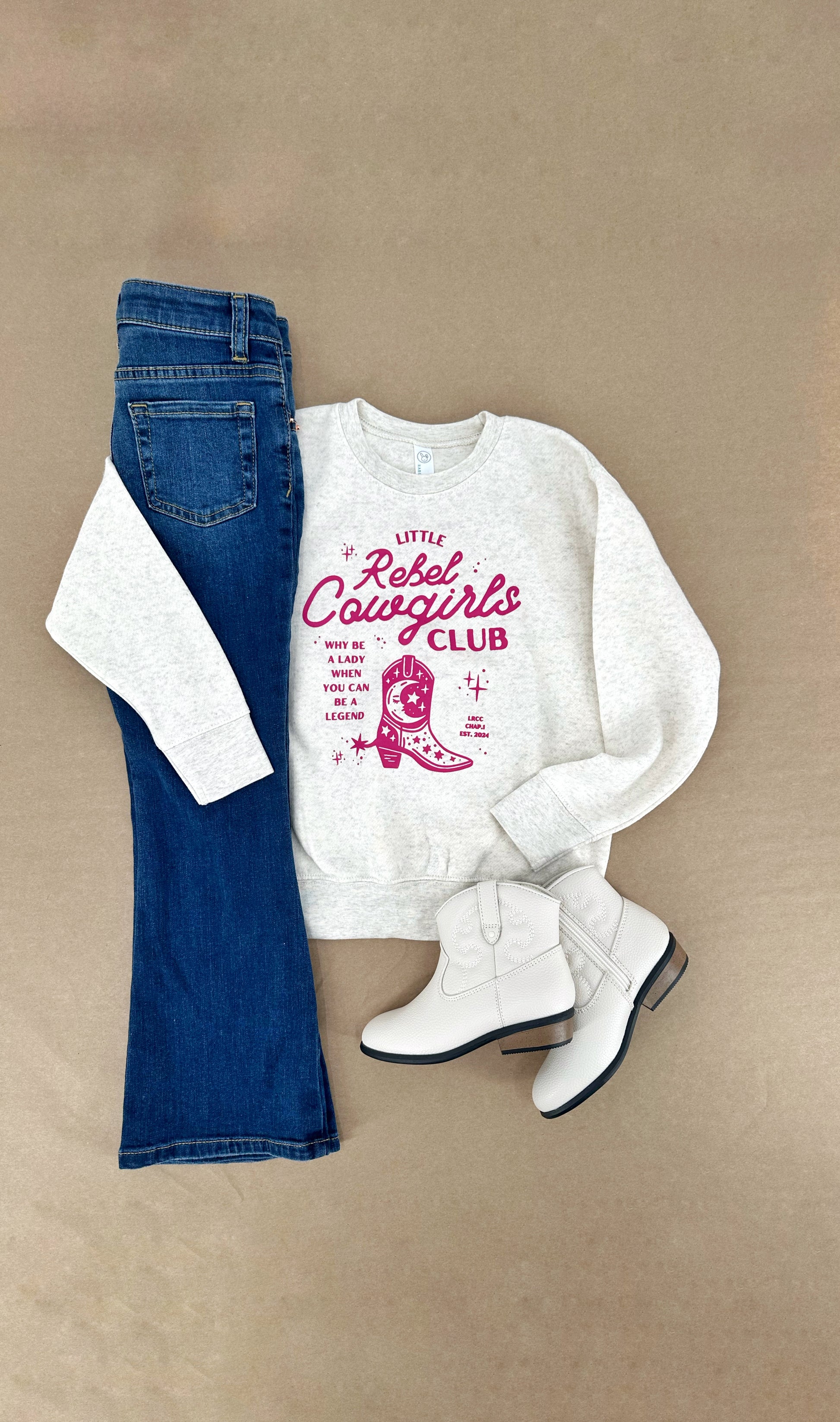 Natural Little Rebels Cowgirl Club Sweatshirt or tee! Natural Little Rebels Cowgirl Club Sweatshirt or tee! The Wishing Elephant  The Wishing Elephant