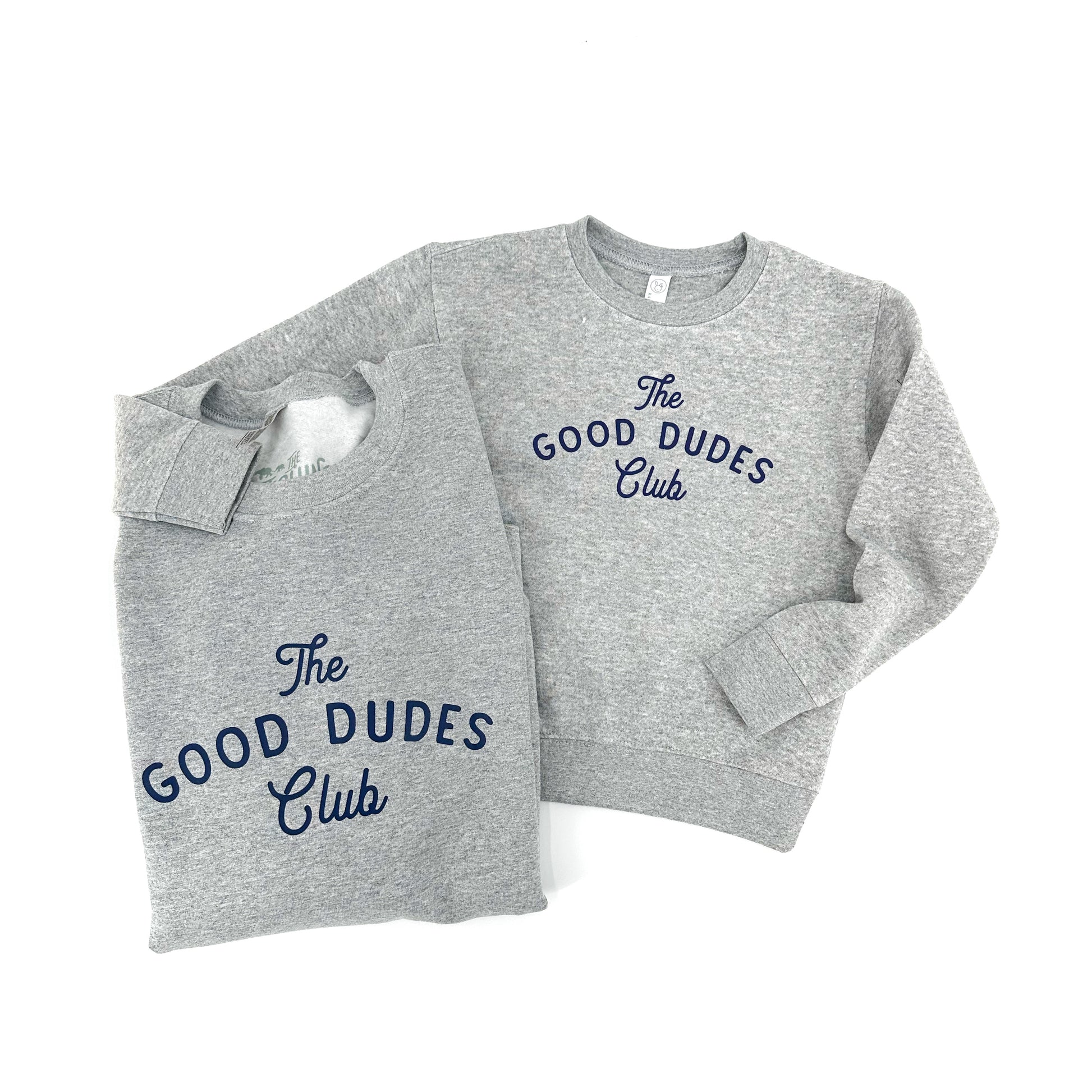 Navy Print Good Dudes Club Sweatshirt, Adults and Kids! Navy Print Good Dudes Club Sweatshirt, Adults and Kids! The Wishing Elephant  The Wishing Elephant