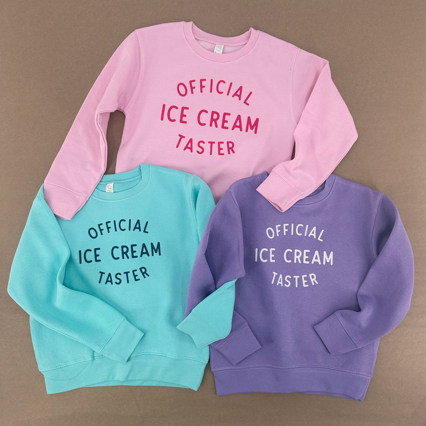 Colorful Official Ice Cream Taster Sweatshirt Colorful Official Ice Cream Taster Sweatshirt The Wishing Elephant  The Wishing Elephant