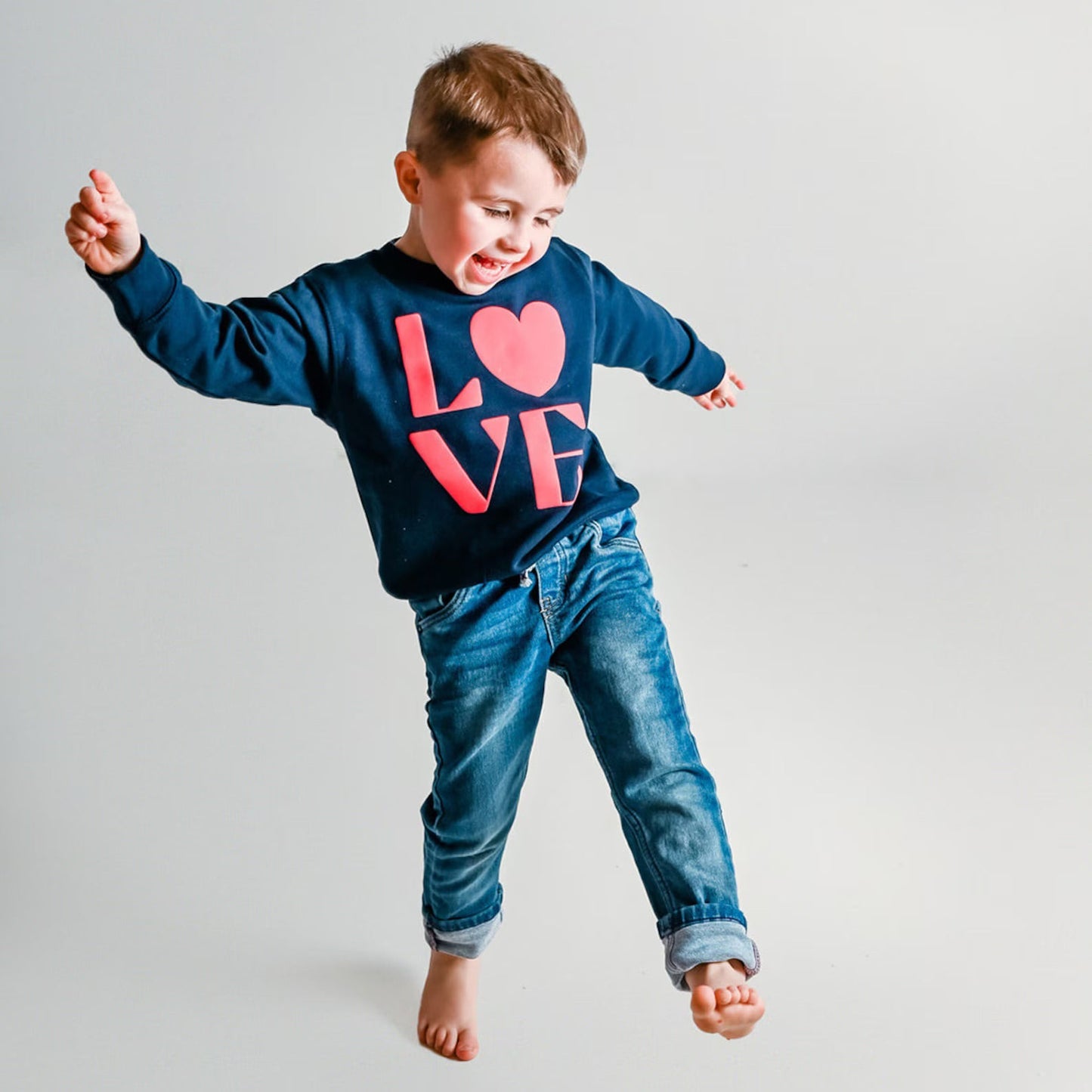 Pink Love PUFF Print Sweatshirt