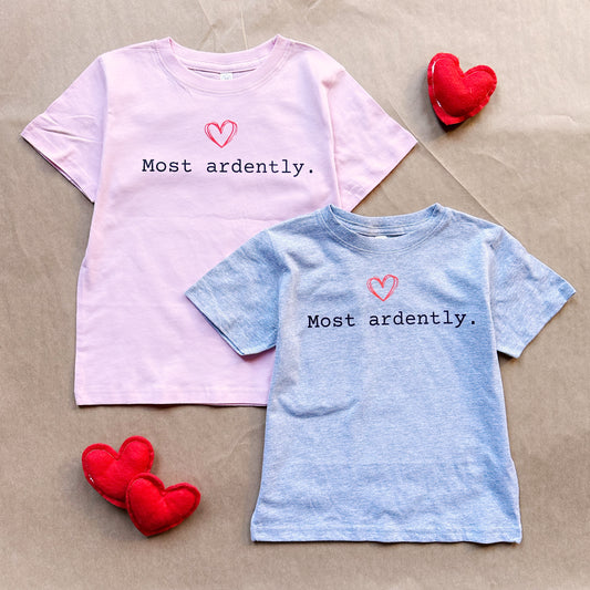 Most Ardently Tees, Pink and Grey tees for kids