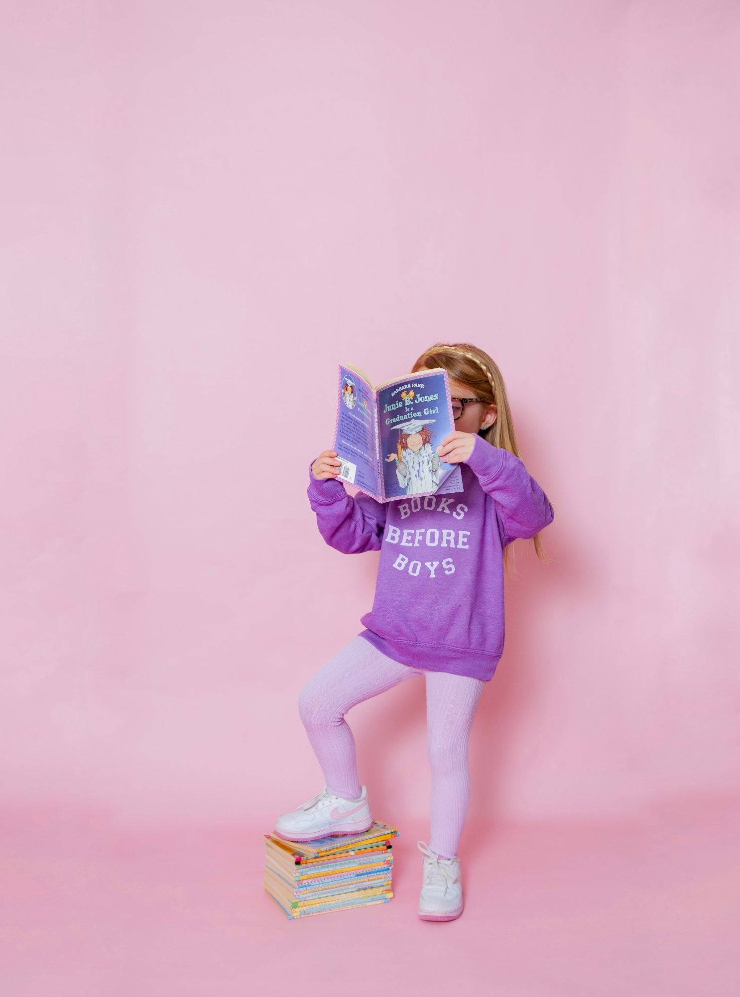 Purple Books Before Boys Pullover Purple Books Before Boys Pullover The Wishing Elephant tee The Wishing Elephant