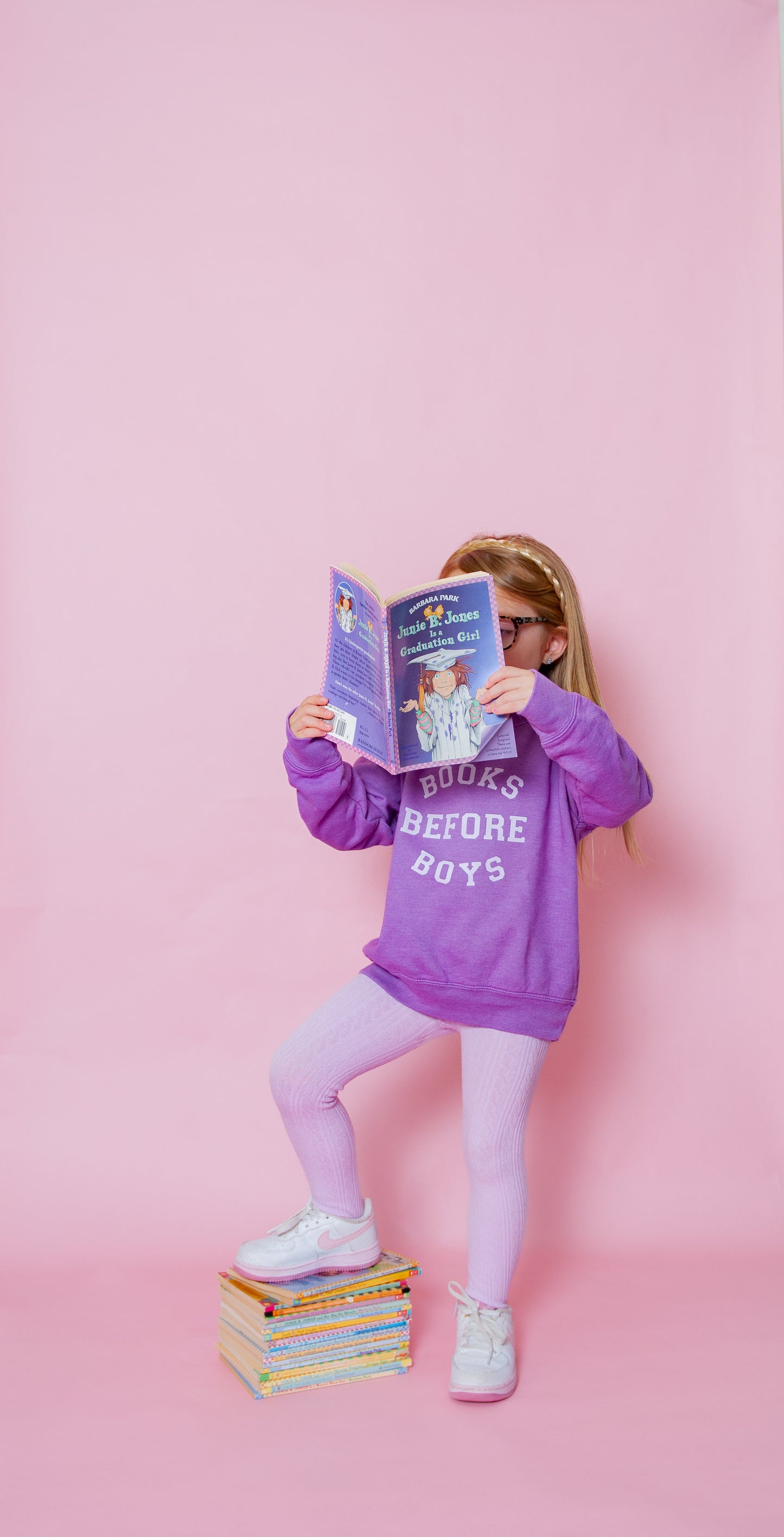 Purple Books Before Boys Pullover Purple Books Before Boys Pullover The Wishing Elephant tee The Wishing Elephant