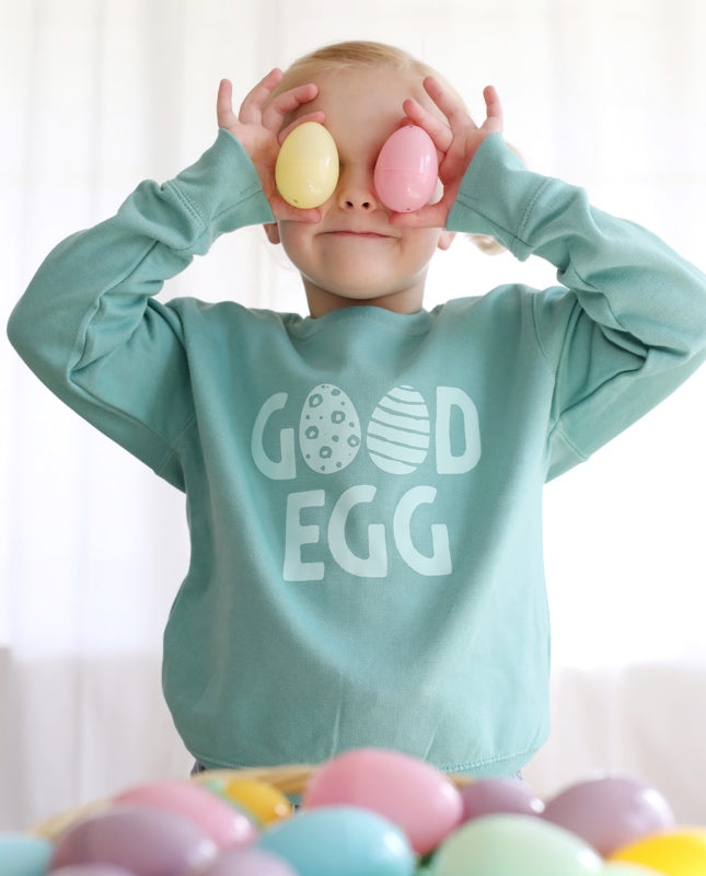 Good Egg Soft Green Pullover Good Egg Soft Green Pullover The Wishing Elephant  The Wishing Elephant